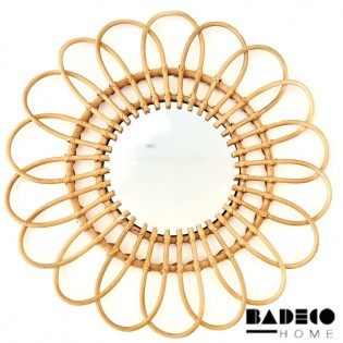 Espejo de Rattan 100% varas...