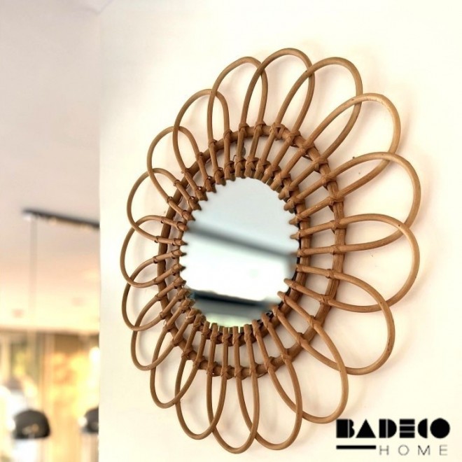 Espejo de Rattan 100% varas diseño...
