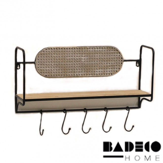 Repisa Metalica con Estante de Madera...