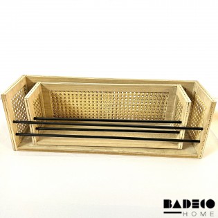 Repisa de Rattan y Madera... 2