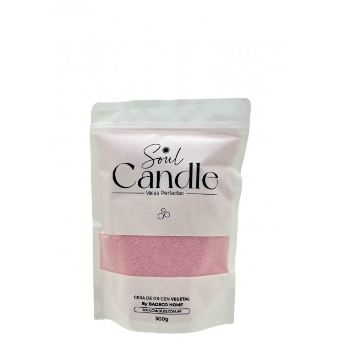 Velas en Perlas Rosa 500g Soul CandleⓇ