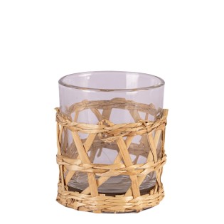 Vaso de Vidrio con Fibra -...