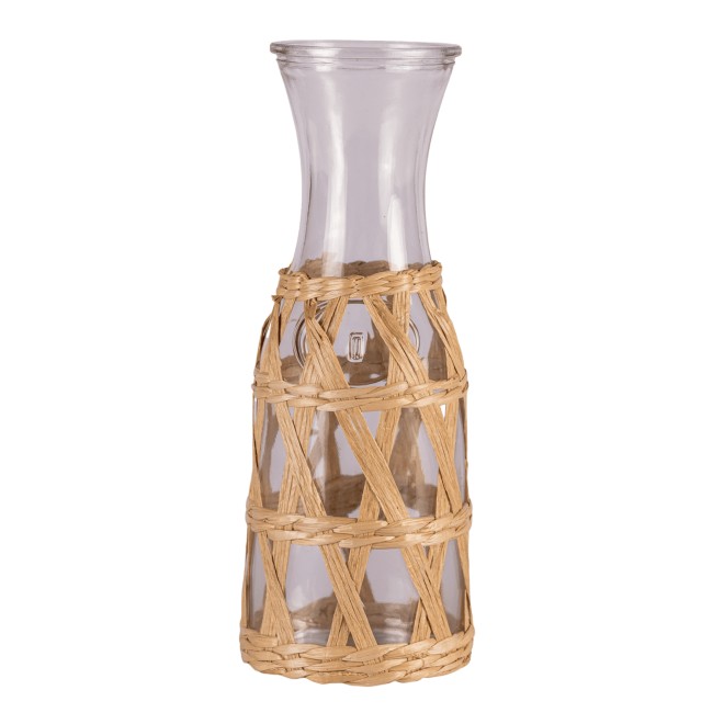 Botella de Vidrio con Fibra Natural...