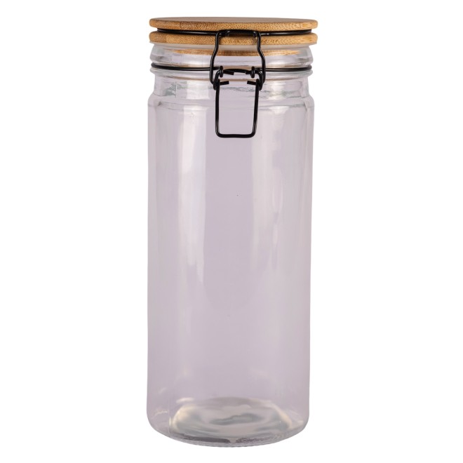 Frasco de Vidrio con Tapa de Acacia -...