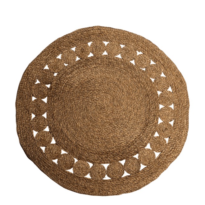 Alfombra de Fibra Natural Circulos...