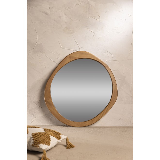 Espejo Forma Organica Madera Lustrada...