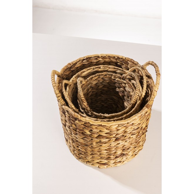 Canasto de Fibra Natural Set x3 cod....