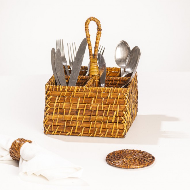 Cubiertero de Rattan cod 1309072