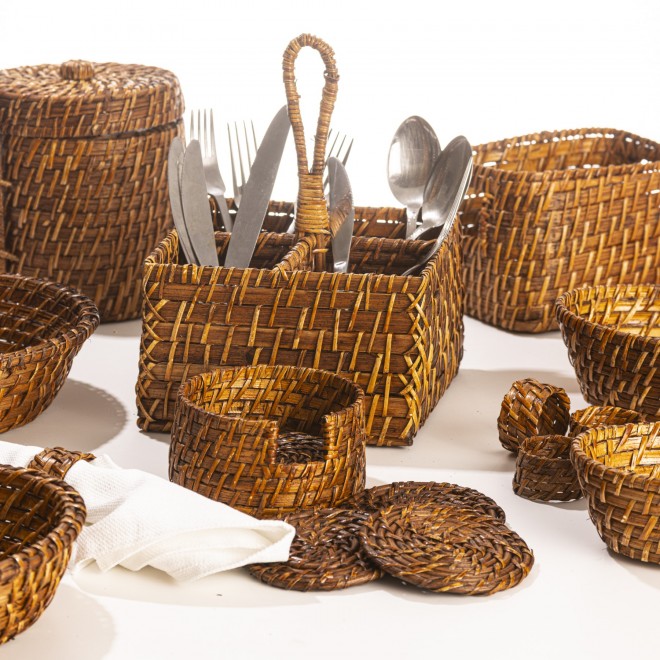 Canasto Organizador de Rattan cod 130914