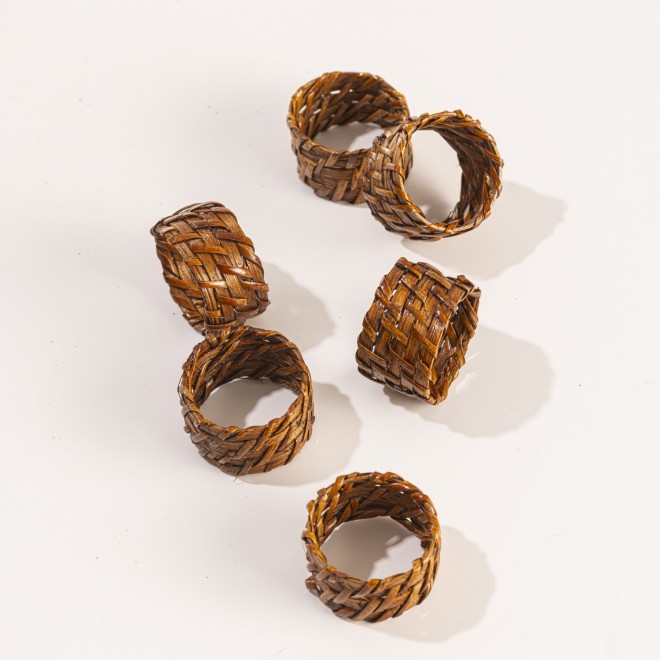 Servilletero de Rattan Set x 6 cod...