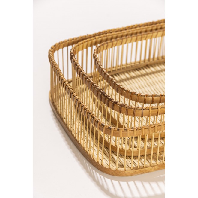 Bandeja de Rattan set x 3 cod 130905