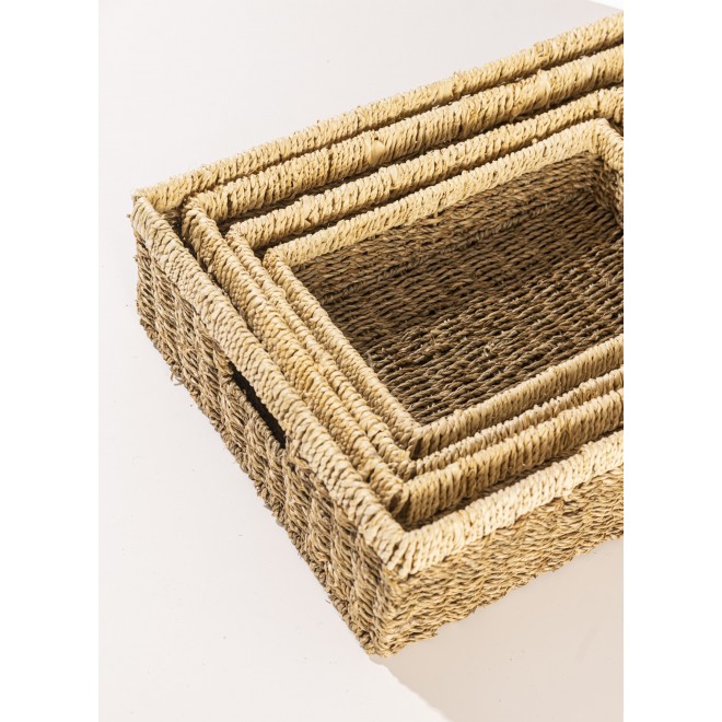 Contenedor de Fibra Natural set x 4...