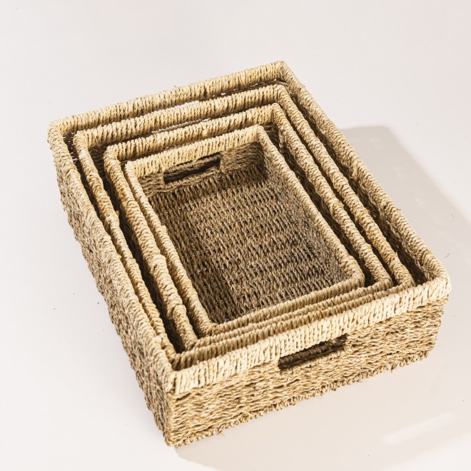 Contenedor de Fibra Natural set x 4...