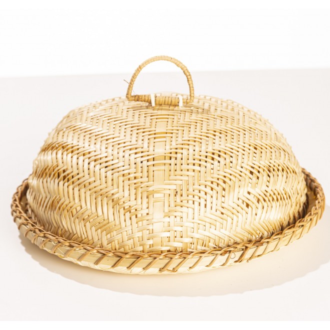 Bandeja con Tapa de Bamboo cod 130904