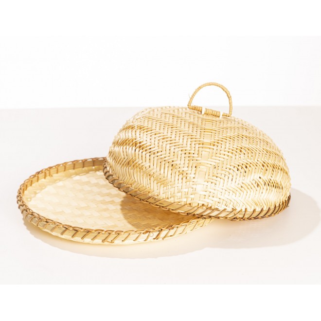 Bandeja con Tapa de Bamboo cod 130904