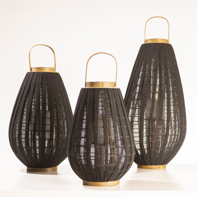 Fanal Revestido Yute Negro 72cm cod...