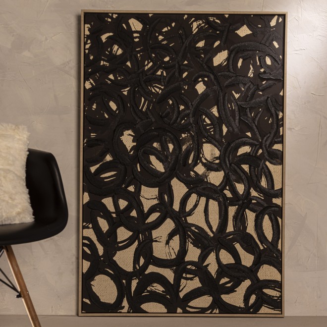 Cuadro Texturado Intervenido Oleo 123...