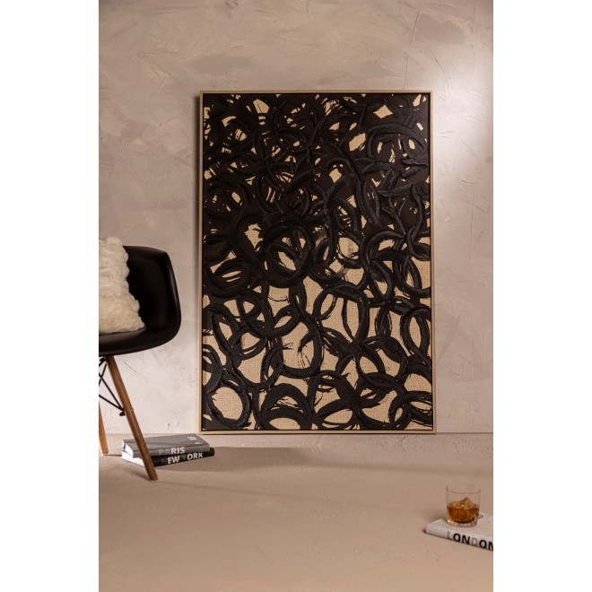 Cuadro Texturado Intervenido Oleo 123...