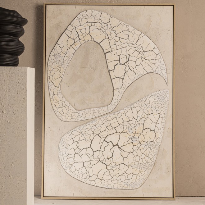 Cuadro Texturado Intervenido Oleo 123...