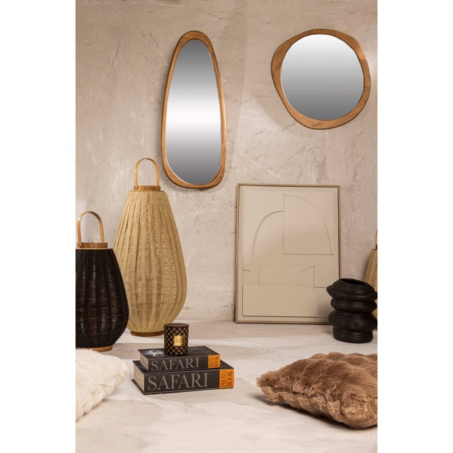 Espejo Forma Organica Madera Lustrada...