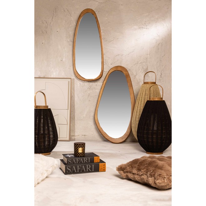 Espejo Forma Organica Madera Lustrada...