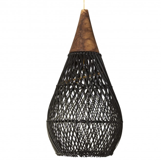 Pantalla de Rattan Negro 50x25 - Base...