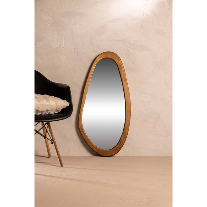 Espejo Forma Organica Madera Lustrada...