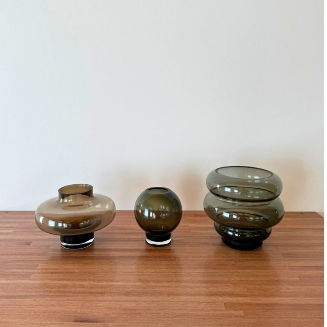 Florero Vidrio Color 21cm x 15cm cod....