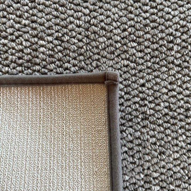 Alfombra Textura Boucle color Gris...