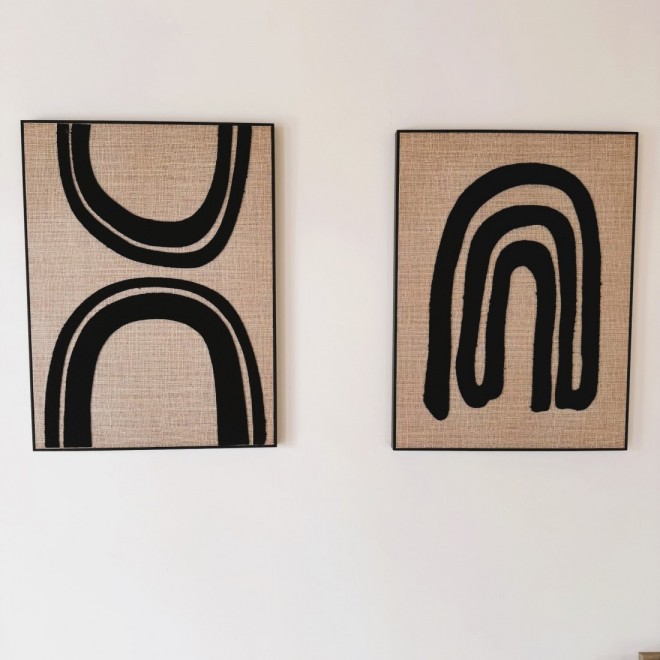 Cuadro Intervenido Textil 80x60 cod...