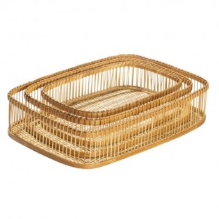 Bandeja de Rattan set x 3...