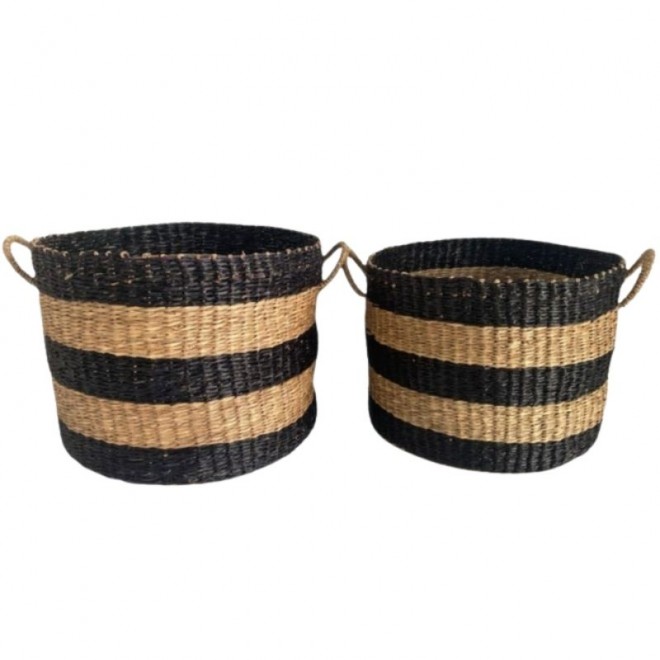 Canastos de Fibra Natural Set x 2 cod...