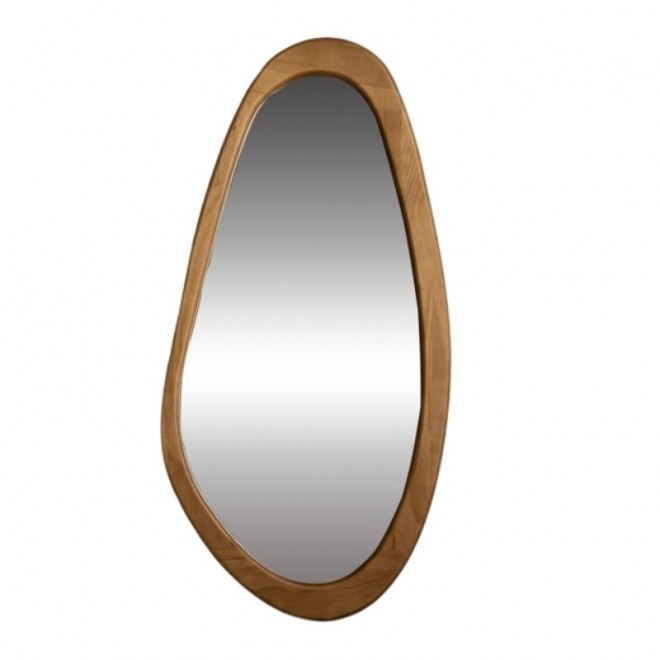 Espejo Forma Organica Madera Lustrada...