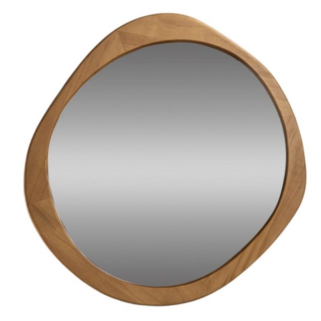 Espejo Forma Organica Madera Lustrada...