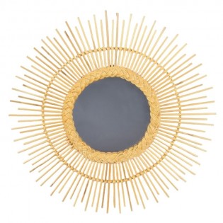 Espejo de Rattan 100% borde...