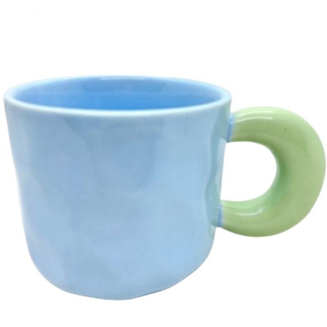 Taza Ceramica diseño ondas - Bicolor...