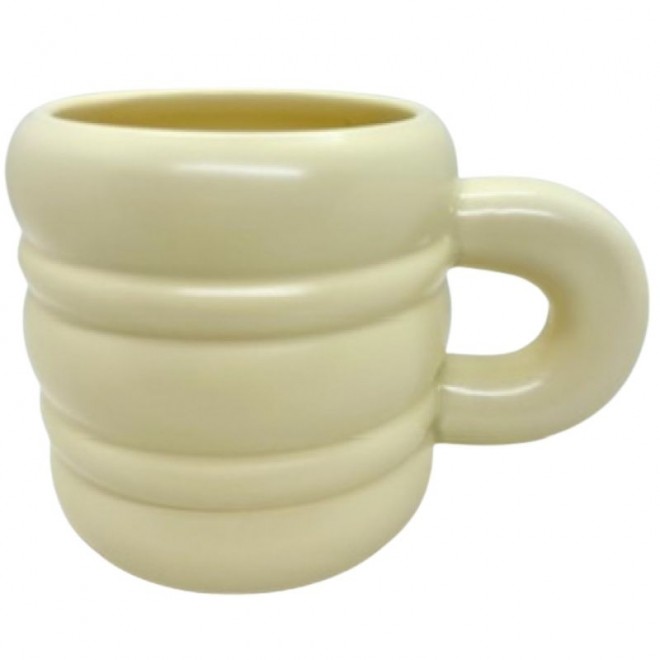 Taza Ceramica - Color Amarillo Pastel...