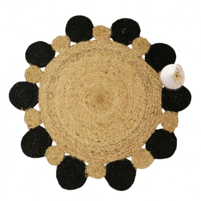 Alfombra de Yute con Circulos de Yute...