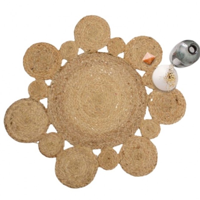 Alfombra de Yute Circulos 100 cm cod...