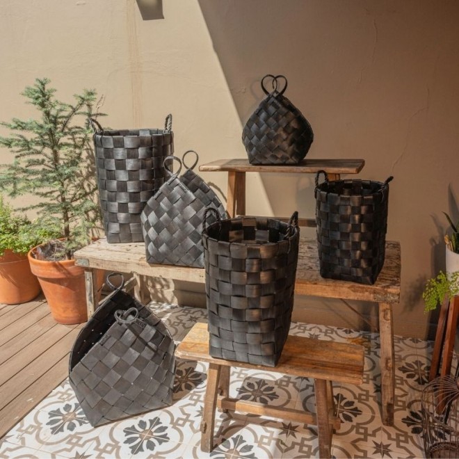 Canastos Laminados Madera Set x3 –...