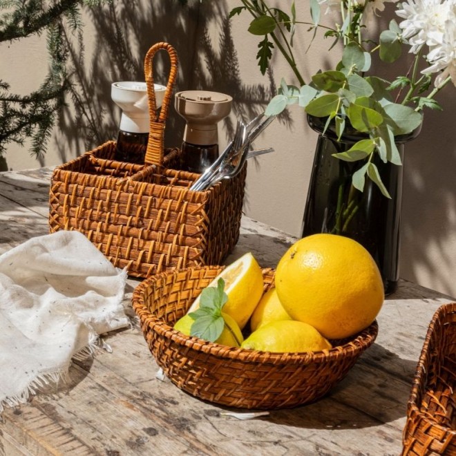 Cubiertero de Rattan cod 1309072