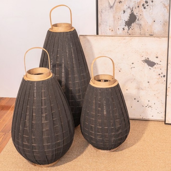 Fanal Revestido Yute Negro 90cm cod...