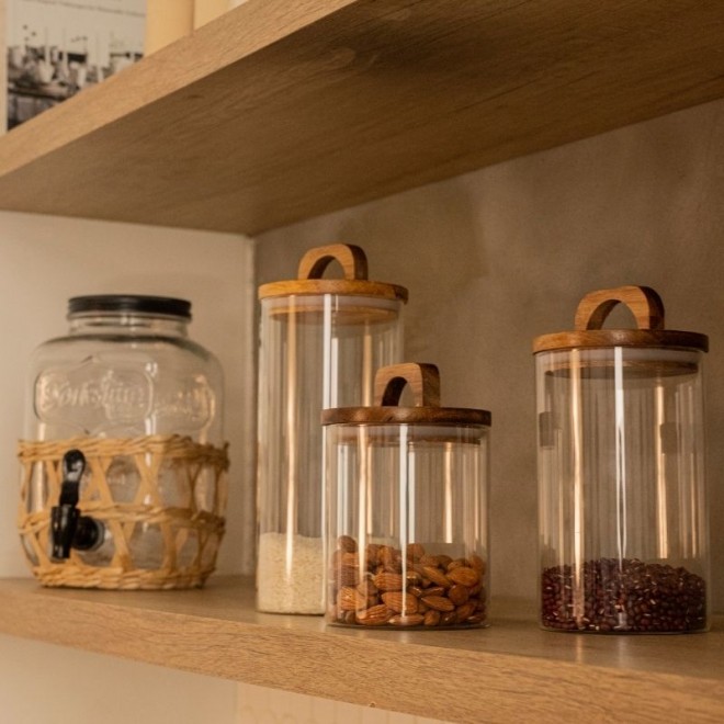 Dispenser de Vidrio con Tapa -...