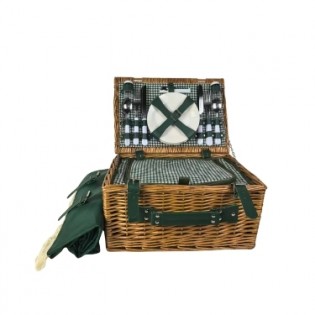 Cesta de picnic de mimbre...