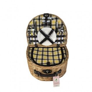 Cesta de picnic de mimbre...