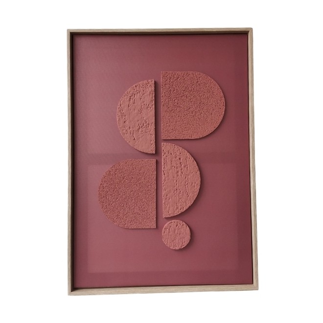 Cuadro Abstract Relief Marsala...