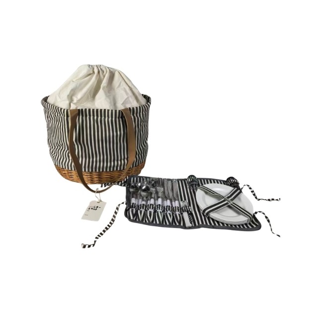 Bolso de picnic de mimbre completa...