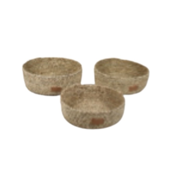 Canasto Fibra Natural set x3 Detalle...