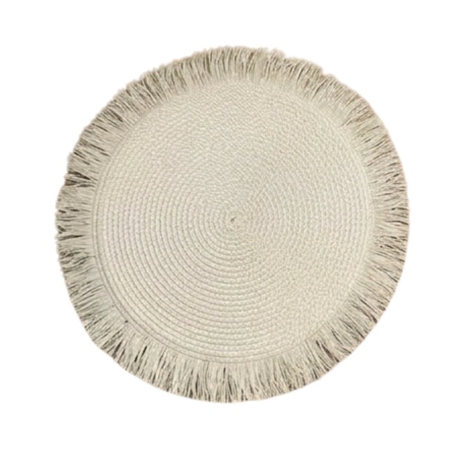 Individual centro con Flecos Beige...