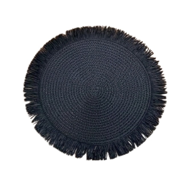 Individual centro con Flecos Negro...